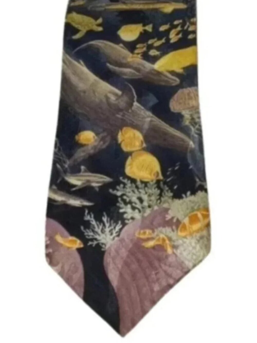 Vintage Silk Tie - Endangered Species of the Sea